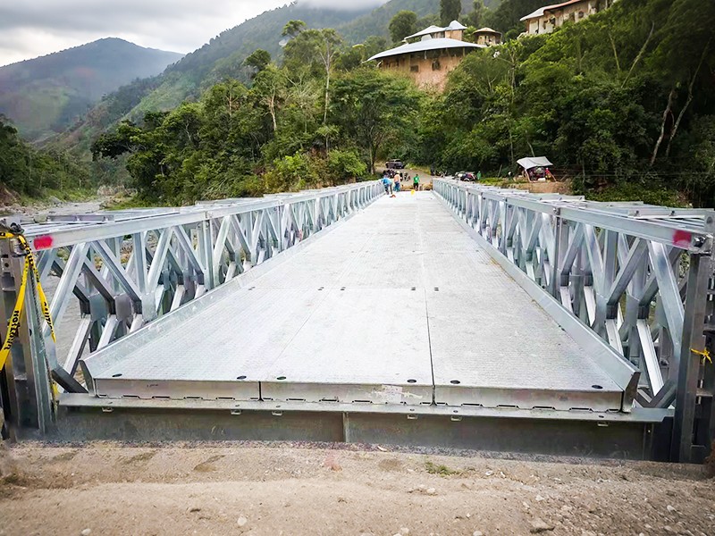 CB 100 Bailey Bridge Dvouřadý jednovrstvý zakázkový pozinkovaný Bailey Bridge